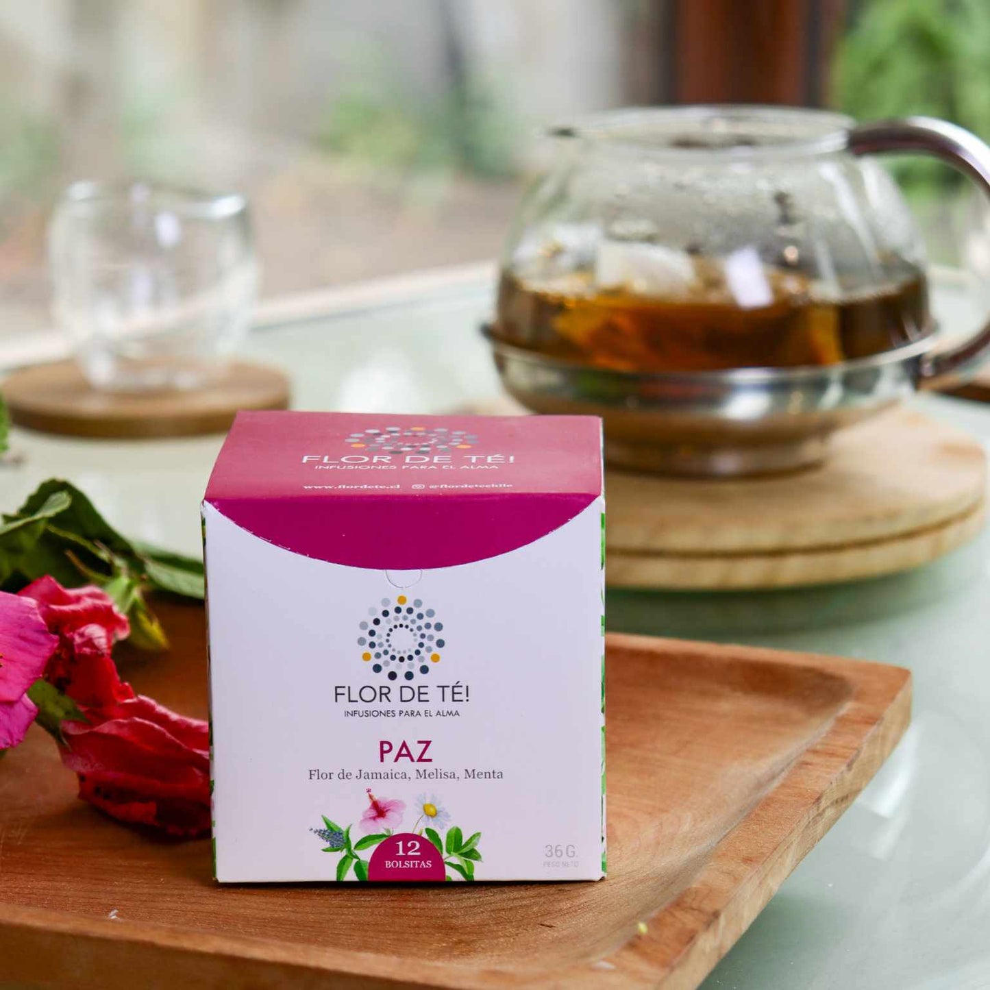 PAZ - Infusión de Flor de Hibisco, Melisa, Menta y Manzana.