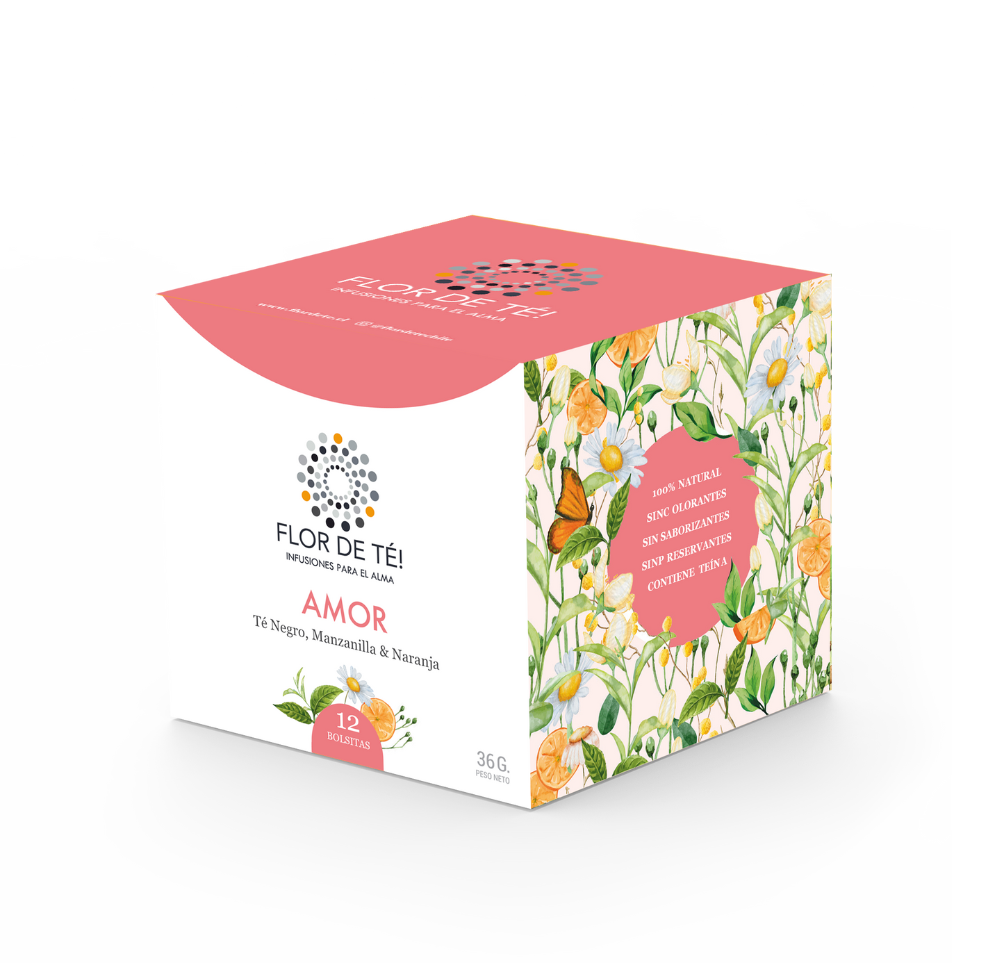 Té negro, Manzanilla y Naranja. AMOR