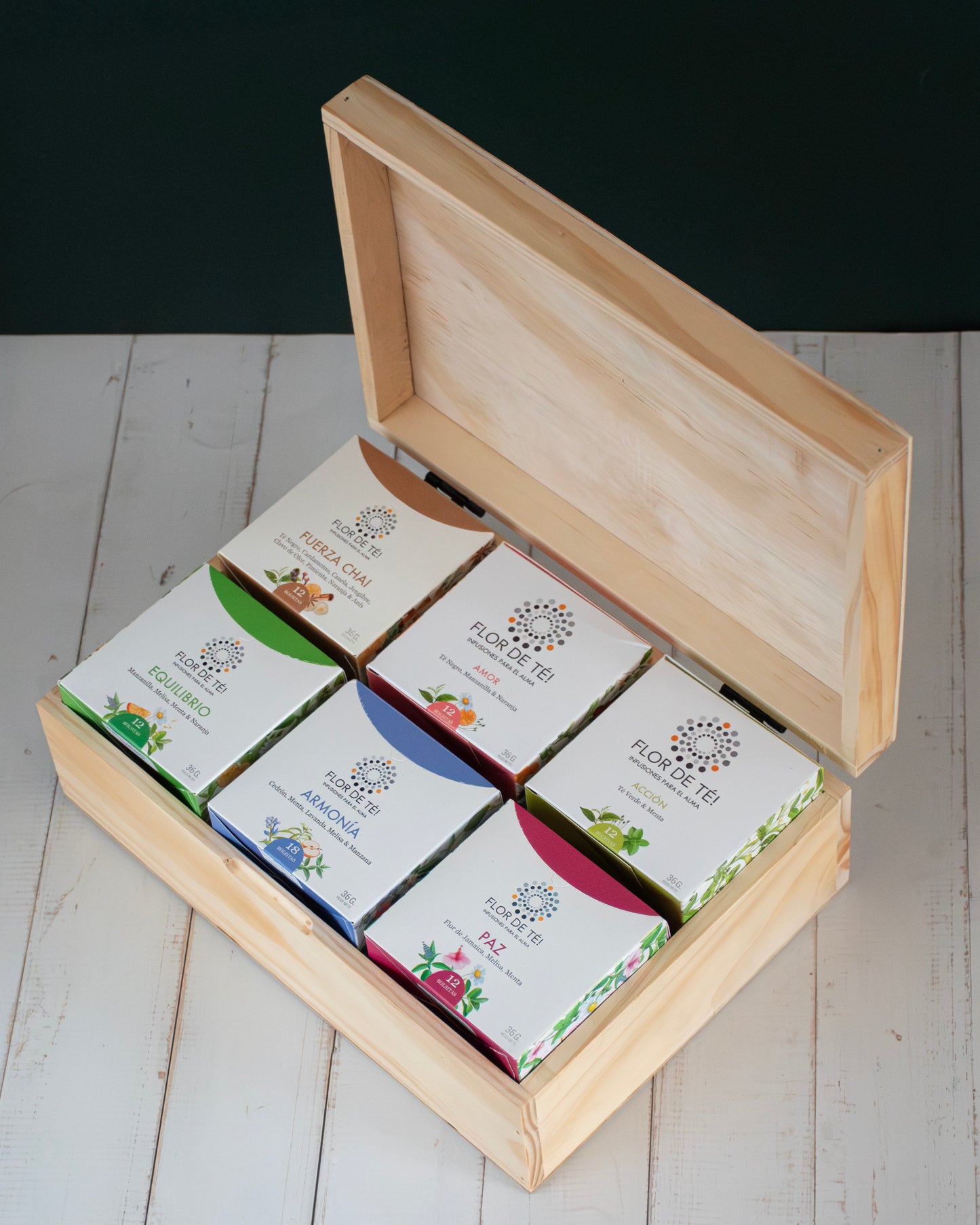 CAJA DE MADERA SELECCIÓN 6 VARIEDADES