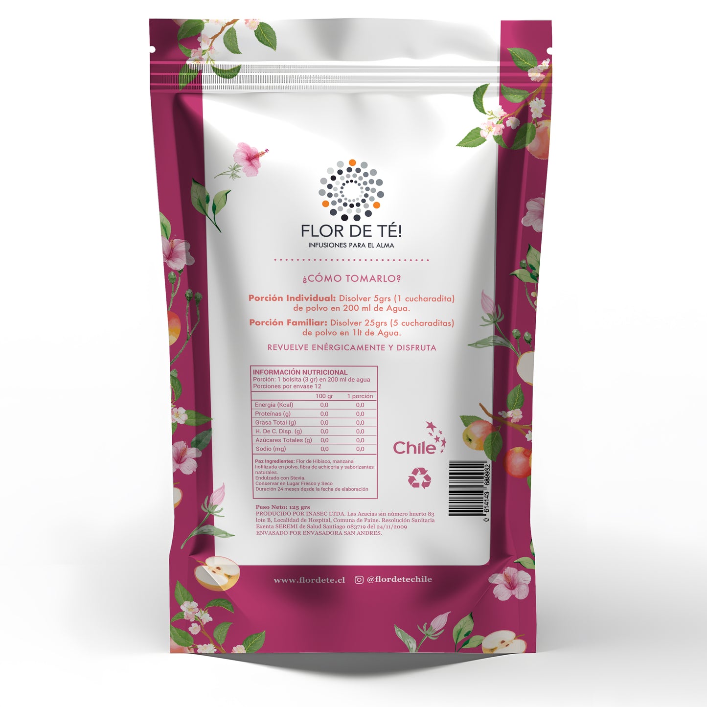 Infusión Fría en polvo Rosa de Jamaica Manzana