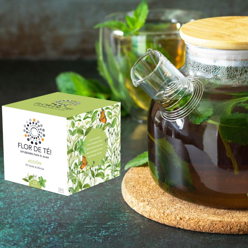 Pack Tetera y Té verde Menta – Flor de té
