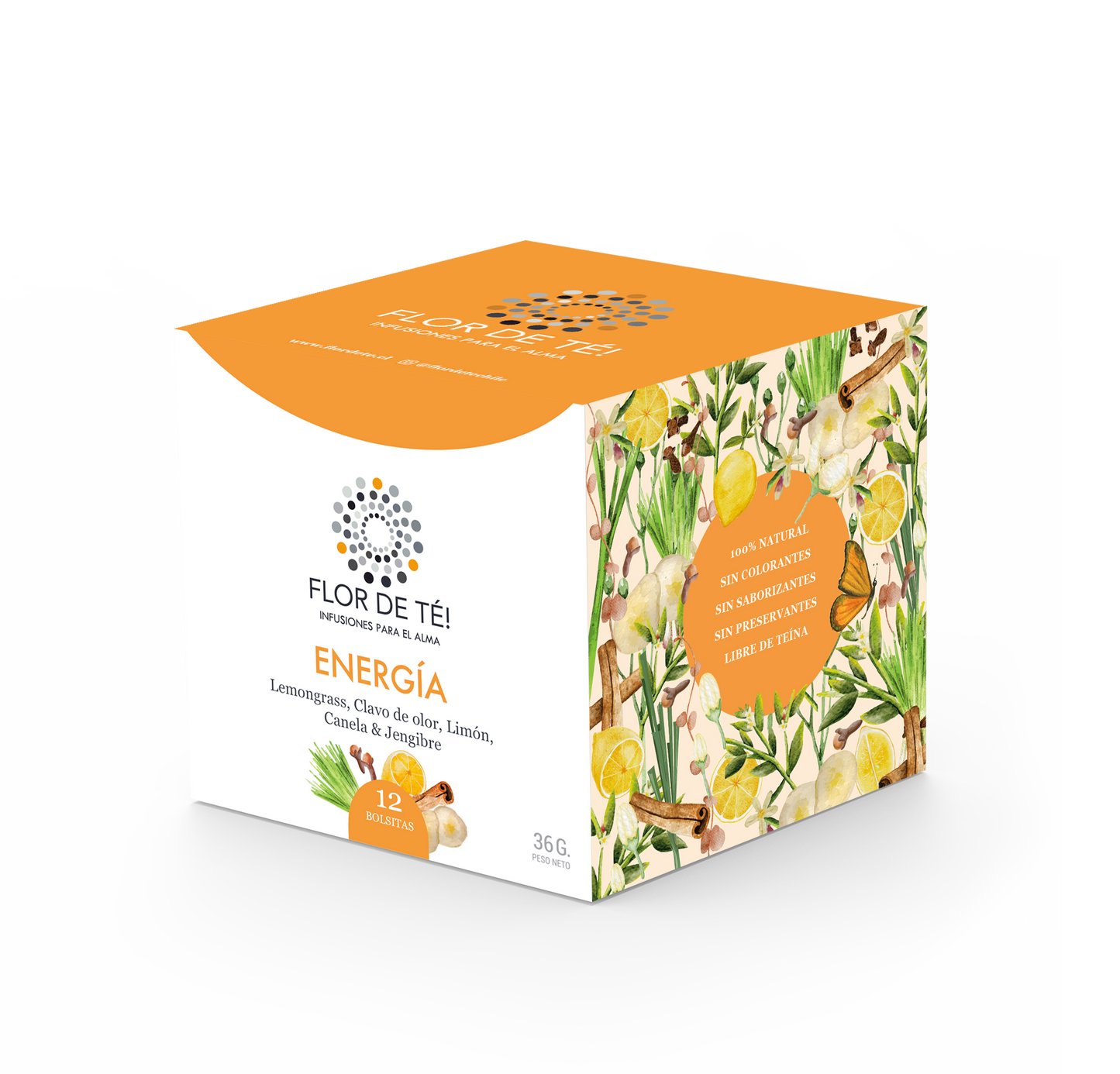 Infusión de Lemongrass, Clavo de olor, Limón, Canela y Jengibre. ENERGIA
