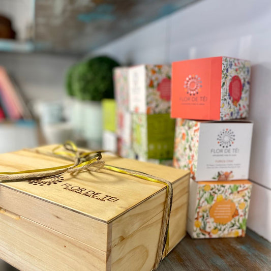 CAJA DE MADERA PARA 6 CAJITAS