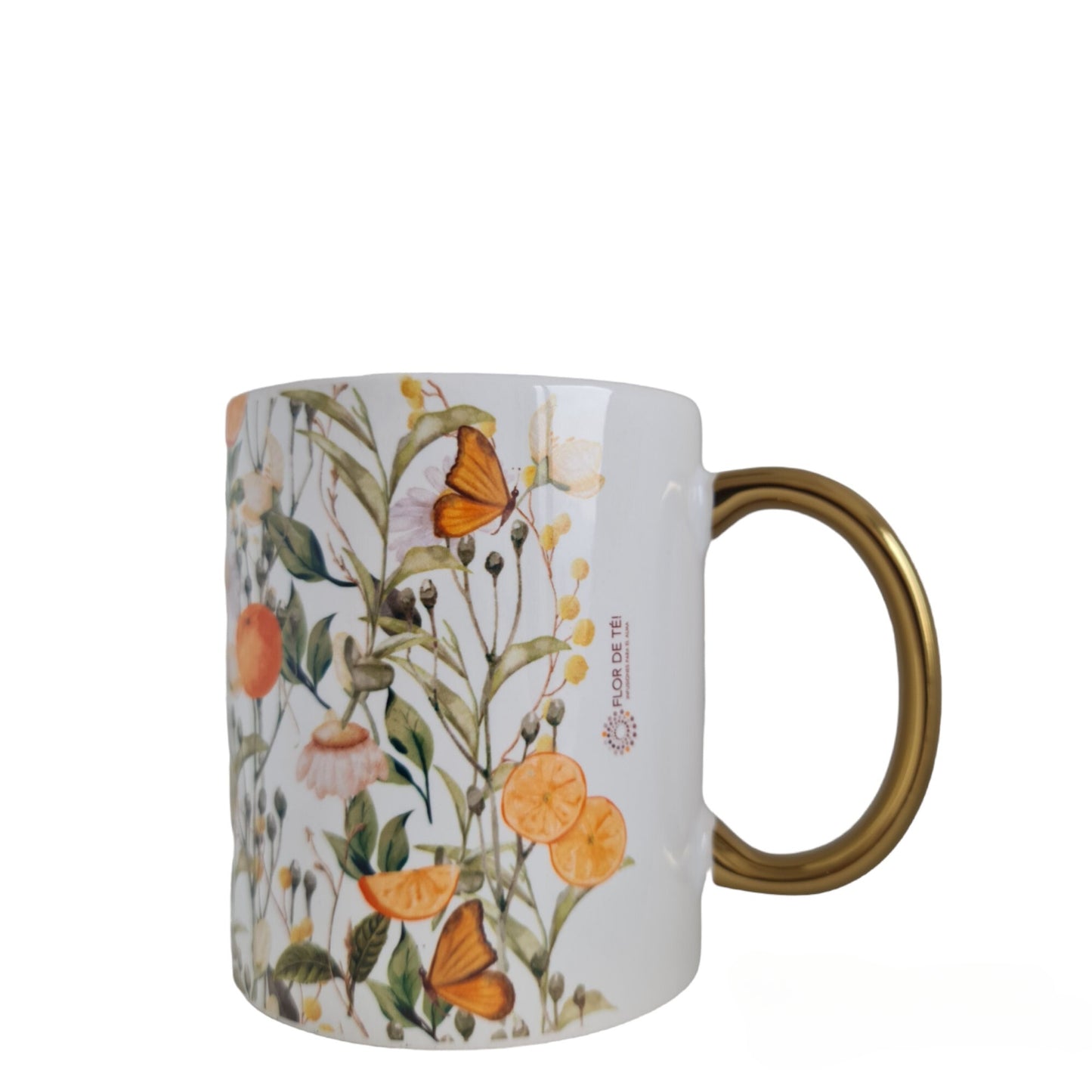Tazón Ilustrado Naranjas de Flor de Té