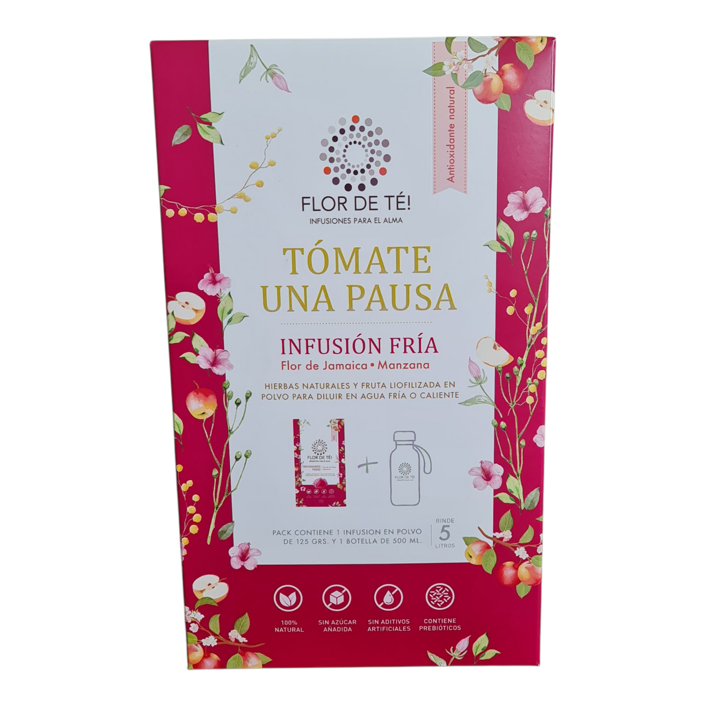 Pack Botella + Infusion en Polvo Rosa Jamaica