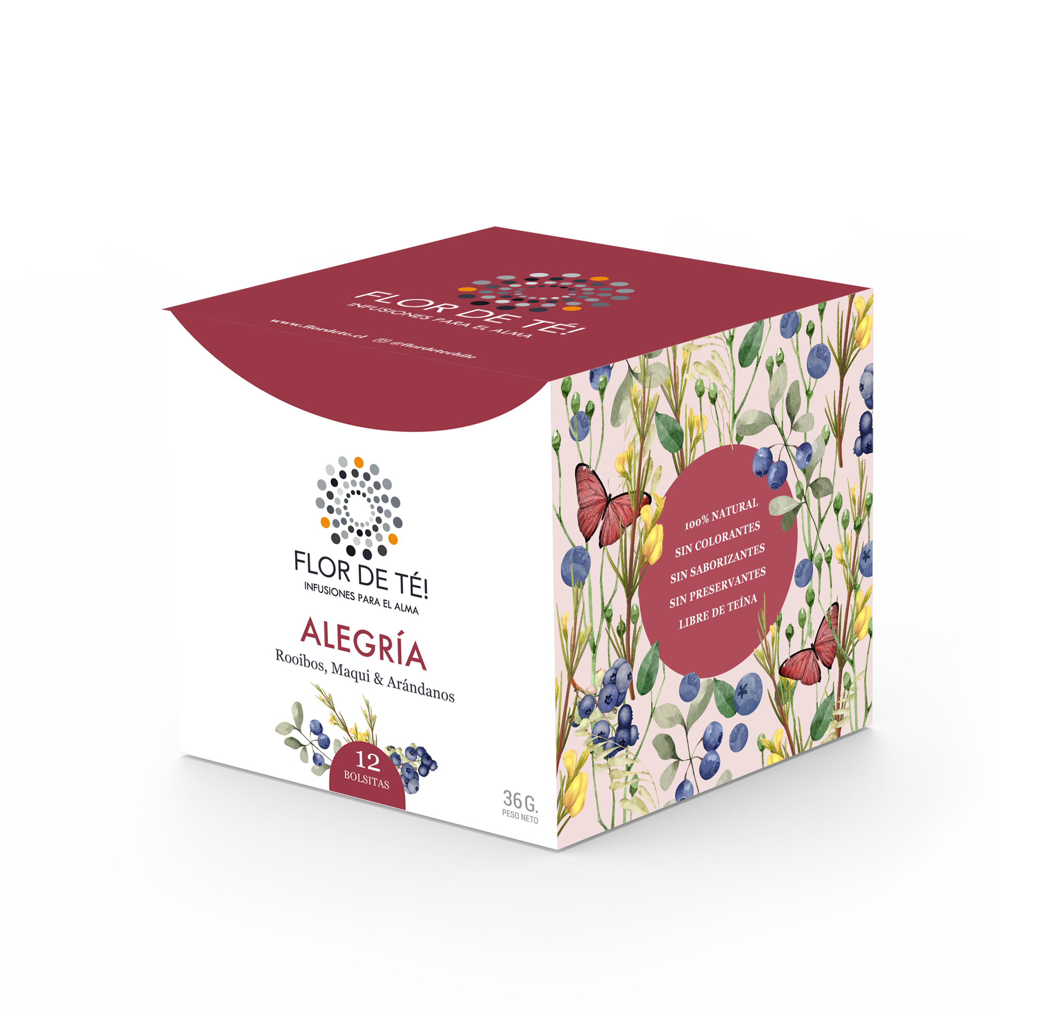ALEGRÍA - Infusión de Rooibos, Maqui y Arándanos.