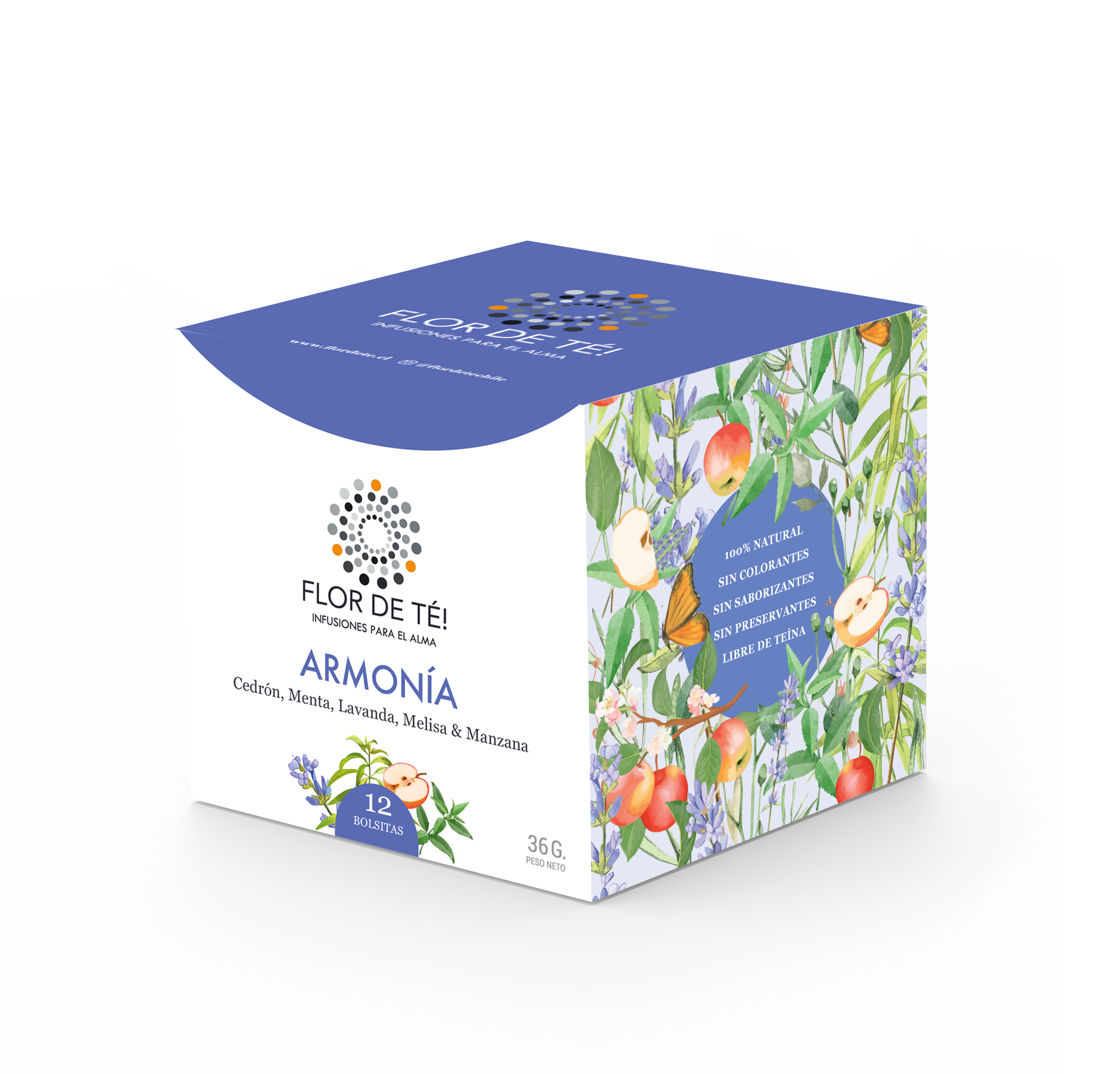 ARMONÍA - Infusión de Cedrón, Menta, Lavanda, Melisa y Manzana.
