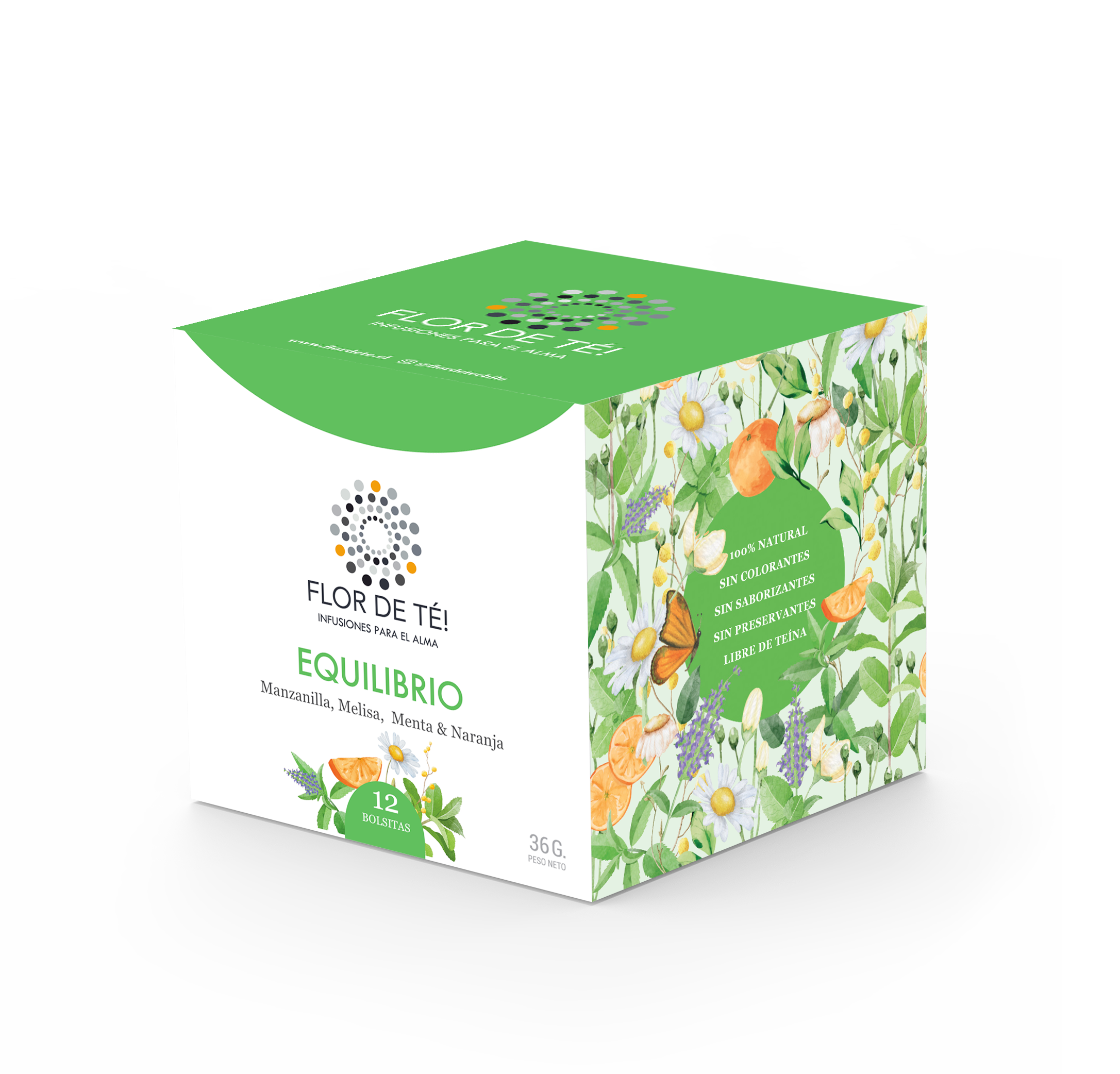 EQUILIBRIO - Infusión de Manzanilla, Melisa, Menta y Naranja.