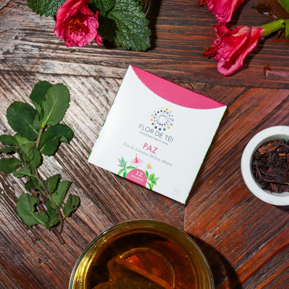 PAZ - Infusión de Flor de Hibisco, Melisa, Menta y Manzana.