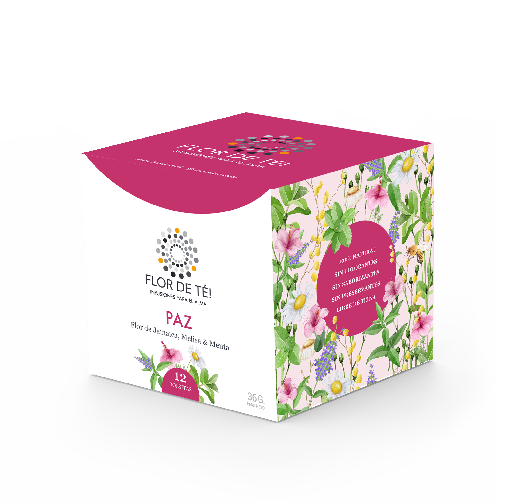 PAZ - Infusión de Flor de Hibisco, Melisa, Menta y Manzana.